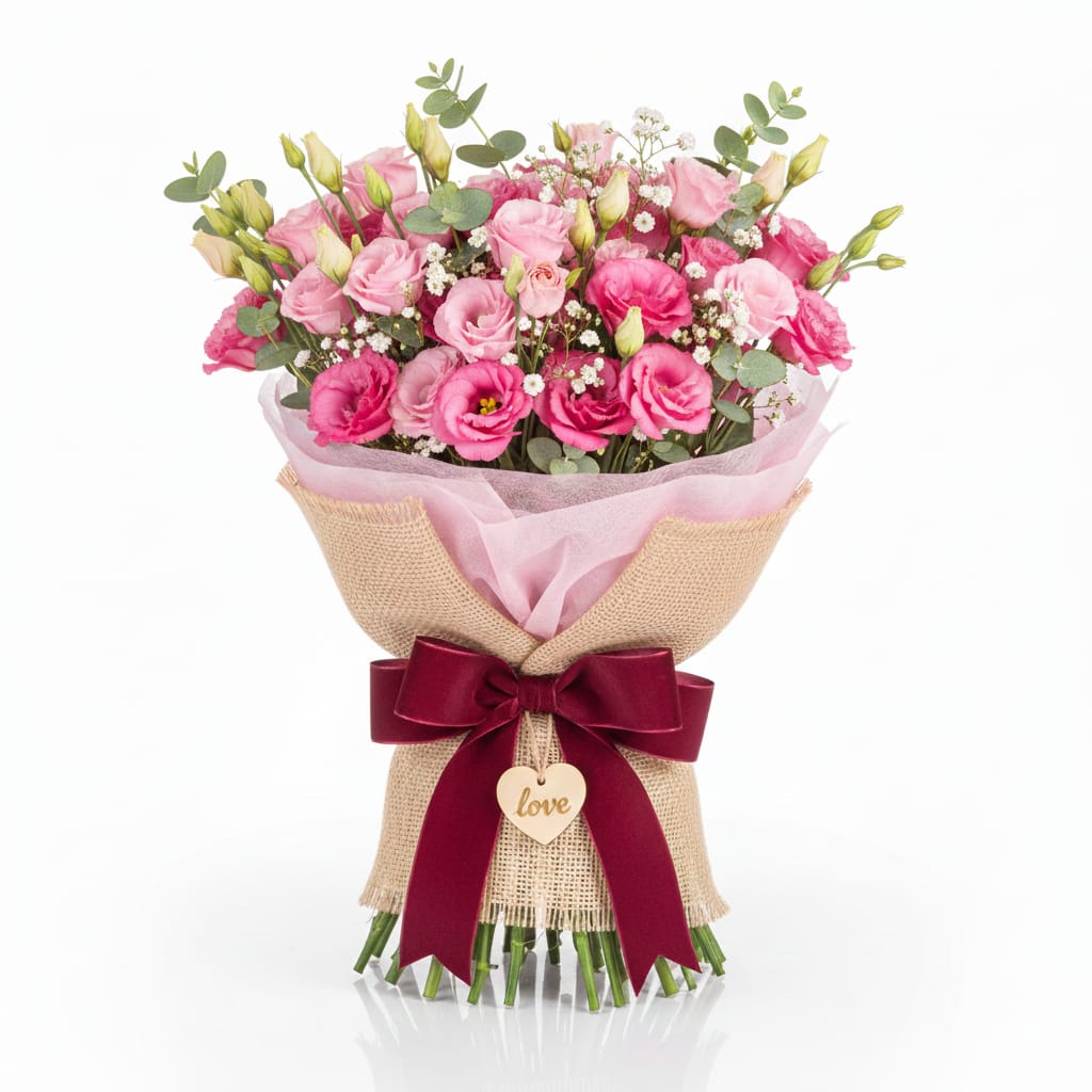 זר ליזיאנטוס ורוד, פינוק פינק |מק"ט 224